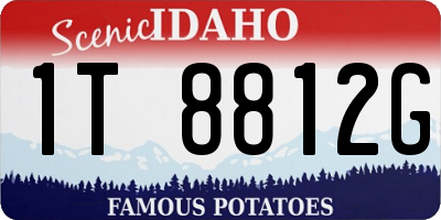 ID license plate 1T8812G