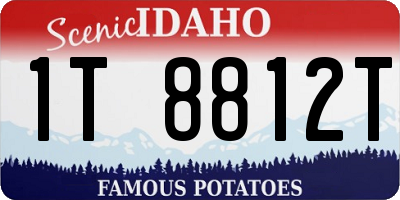 ID license plate 1T8812T