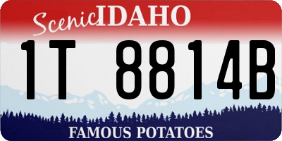 ID license plate 1T8814B