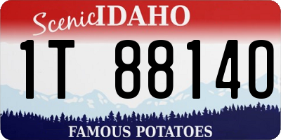 ID license plate 1T8814O