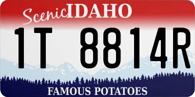 ID license plate 1T8814R