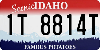 ID license plate 1T8814T