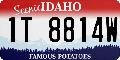 ID license plate 1T8814W