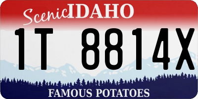 ID license plate 1T8814X