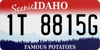 ID license plate 1T8815G