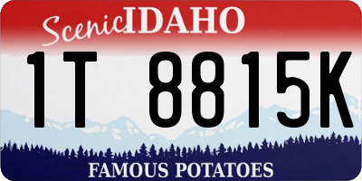 ID license plate 1T8815K
