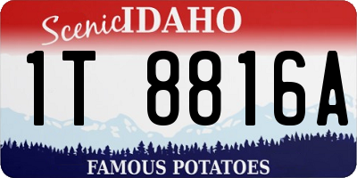 ID license plate 1T8816A