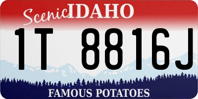 ID license plate 1T8816J