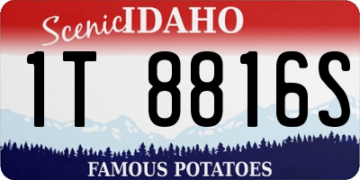 ID license plate 1T8816S