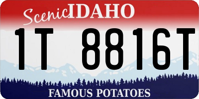 ID license plate 1T8816T