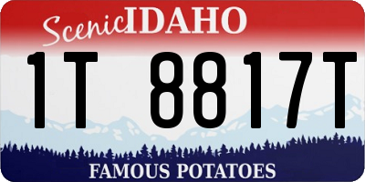 ID license plate 1T8817T