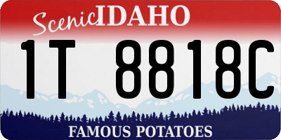 ID license plate 1T8818C