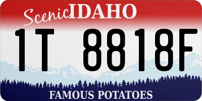 ID license plate 1T8818F
