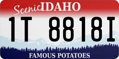 ID license plate 1T8818I
