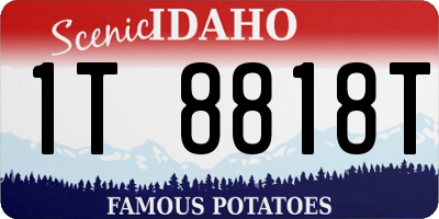 ID license plate 1T8818T