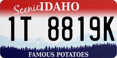 ID license plate 1T8819K