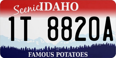 ID license plate 1T8820A