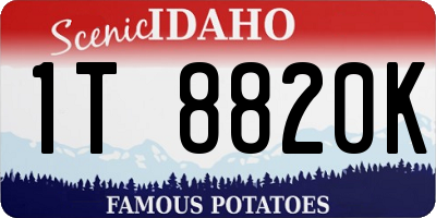 ID license plate 1T8820K