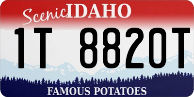ID license plate 1T8820T