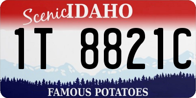 ID license plate 1T8821C