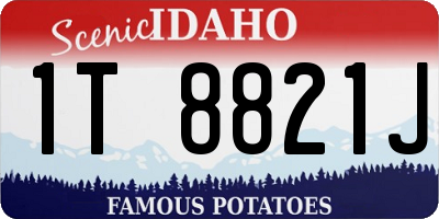 ID license plate 1T8821J