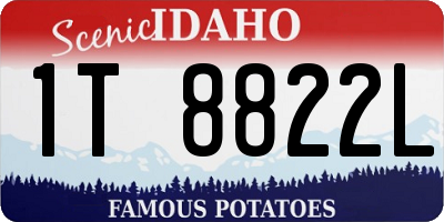 ID license plate 1T8822L
