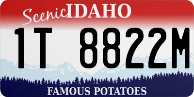 ID license plate 1T8822M