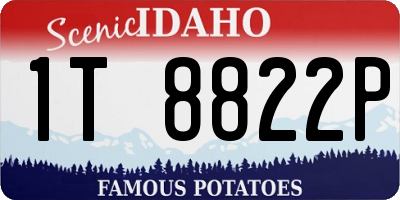 ID license plate 1T8822P