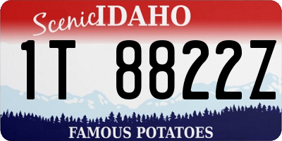 ID license plate 1T8822Z