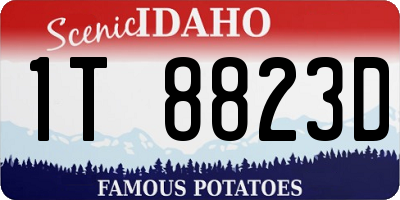 ID license plate 1T8823D
