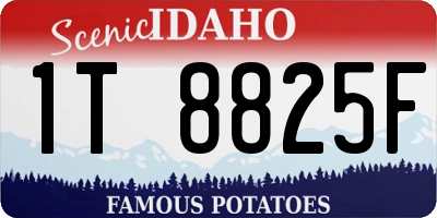 ID license plate 1T8825F