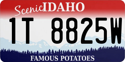 ID license plate 1T8825W