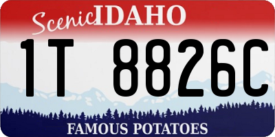 ID license plate 1T8826C