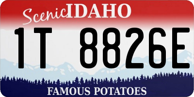 ID license plate 1T8826E