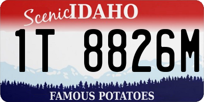 ID license plate 1T8826M