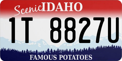 ID license plate 1T8827U