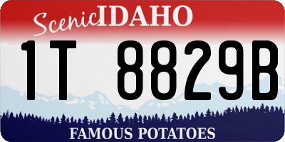 ID license plate 1T8829B