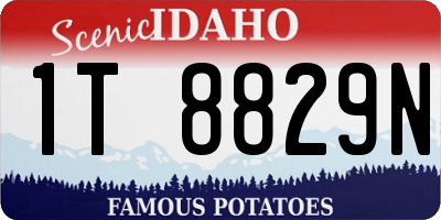 ID license plate 1T8829N