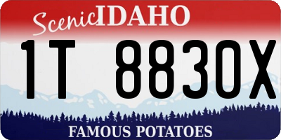 ID license plate 1T8830X