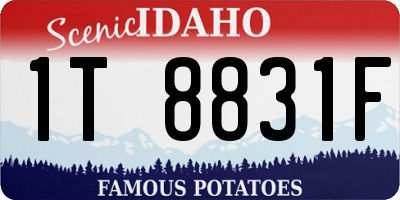 ID license plate 1T8831F