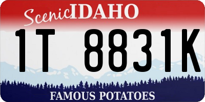 ID license plate 1T8831K