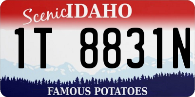 ID license plate 1T8831N