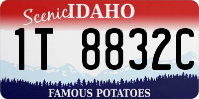 ID license plate 1T8832C
