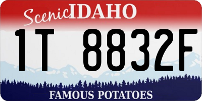 ID license plate 1T8832F