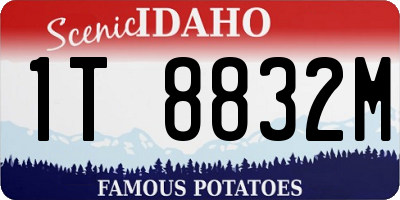 ID license plate 1T8832M
