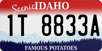 ID license plate 1T8833A