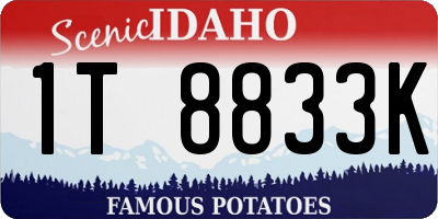 ID license plate 1T8833K