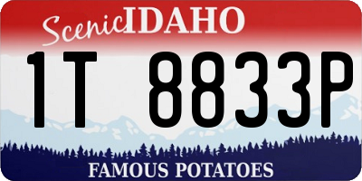 ID license plate 1T8833P