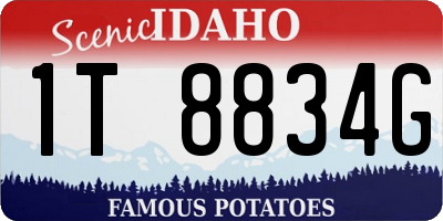 ID license plate 1T8834G