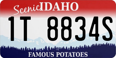 ID license plate 1T8834S